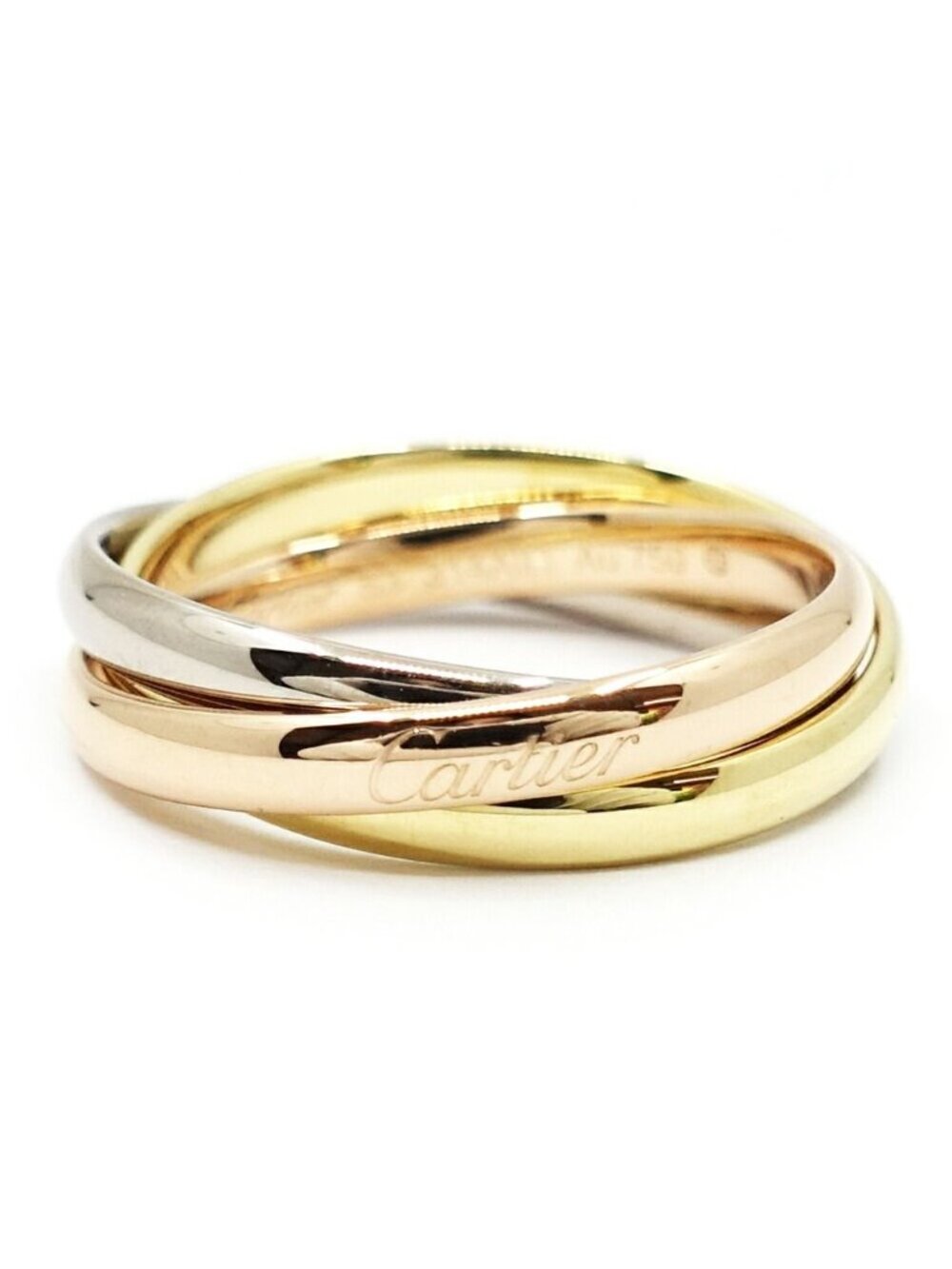 Cartier 18k Yellow Gold WG PG Trinity SM Ring